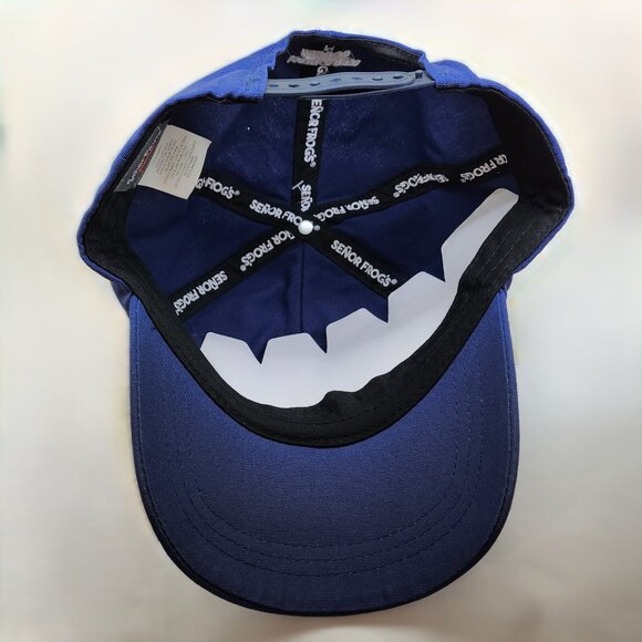 Senor Frogs Blue Brimmed Hat with Surfing Themed Logo - Picture 3 of 9